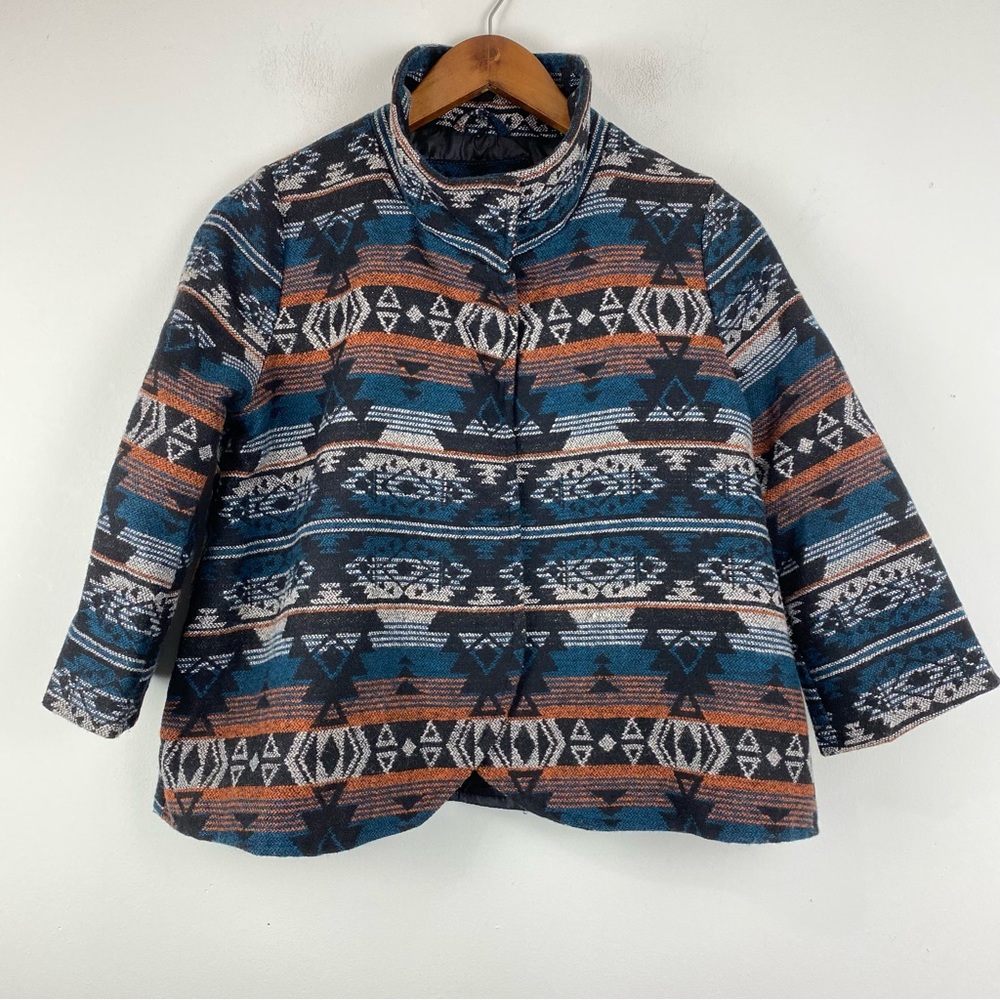 Billabong size Small Women’s Multicolor Southwestern Aztec Wool Blend Jacket
